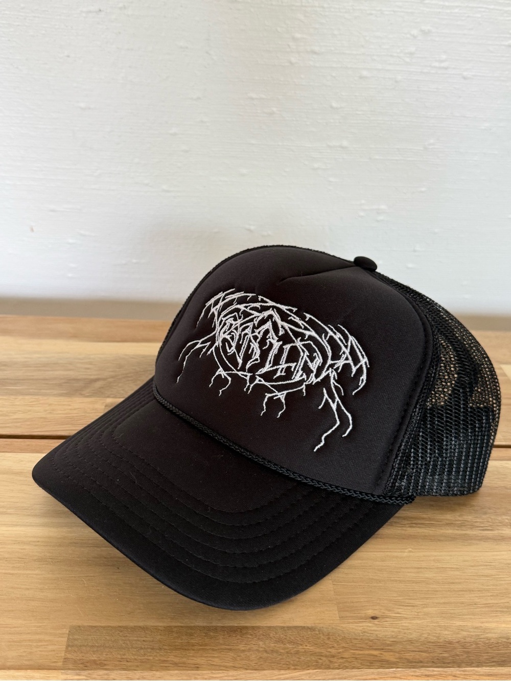 Black Trucker Cap: Weakling